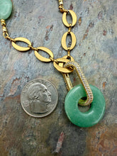 Load image into Gallery viewer, Green Aventurine Carabiner Necklace
