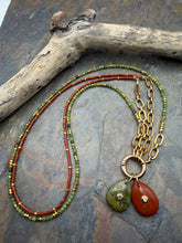 Load image into Gallery viewer, Carabiner Clasp Necklace Set with Two Interchangeable Pendants and Beaded Necklaces
