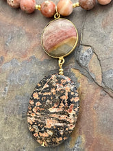 Load image into Gallery viewer, Leopard Skin Jasper pendant necklace jewelry set
