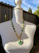Load image into Gallery viewer, Green Aventurine Carabiner Necklace
