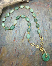 Load image into Gallery viewer, Green Aventurine Carabiner Necklace
