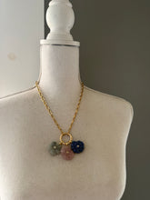 Load image into Gallery viewer, Interchangeable Semi Precious Gemstone Pendant Necklace with Carabiner Clasp.
