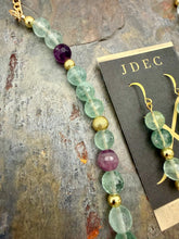 Load image into Gallery viewer, AAA Faceted Fluorite Stone Beaded Necklace with Earrings
