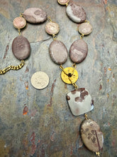 Load image into Gallery viewer, Chohua Jasper Statement Necklace with Gold Vermeil Jasper Connectors
