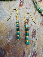 Load image into Gallery viewer, Moss Agate Three Piece Petite Jewelry Set
